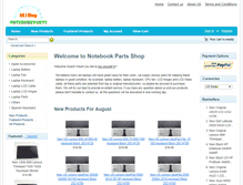 Tablet Screenshot of notebookpartsshop.com